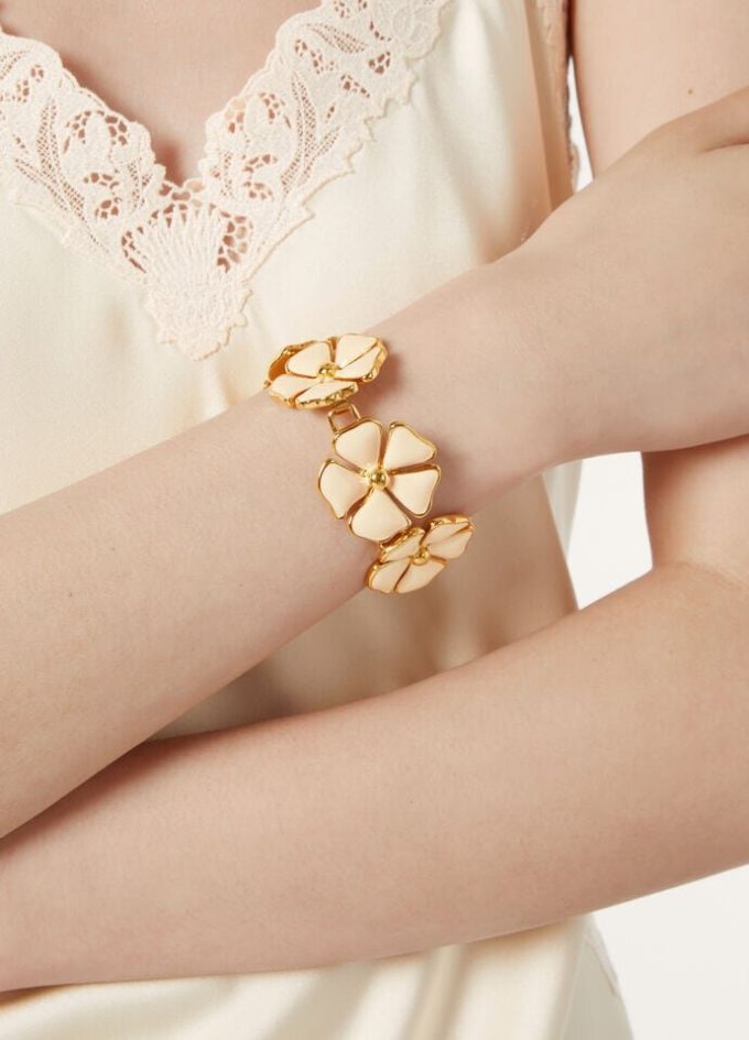 Blooming Linen Flower Bracelet