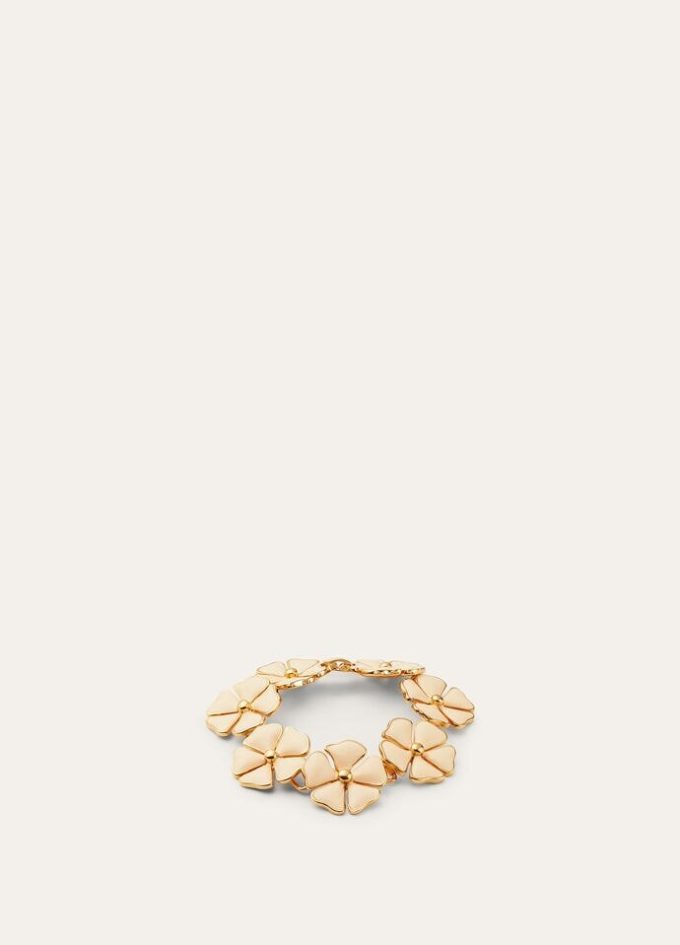 Blooming Linen Flower Bracelet