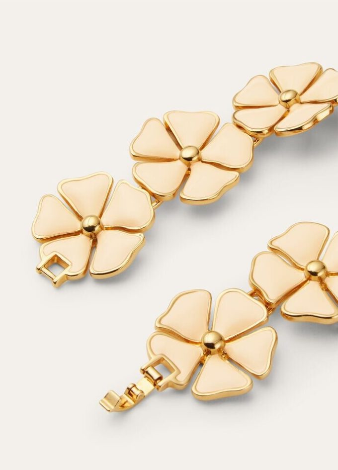 Blooming Linen Flower Bracelet