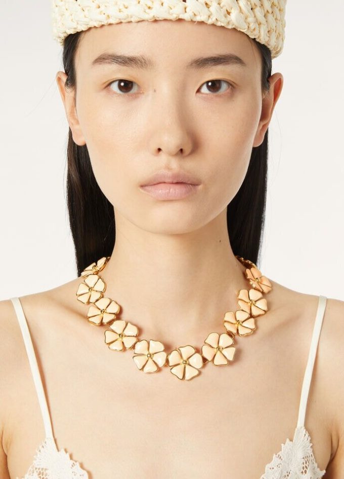 Blooming Linen Flower Necklace