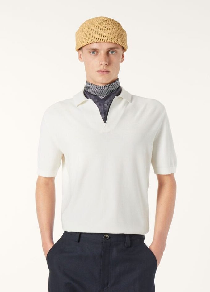 Buttonless Polo Shirt