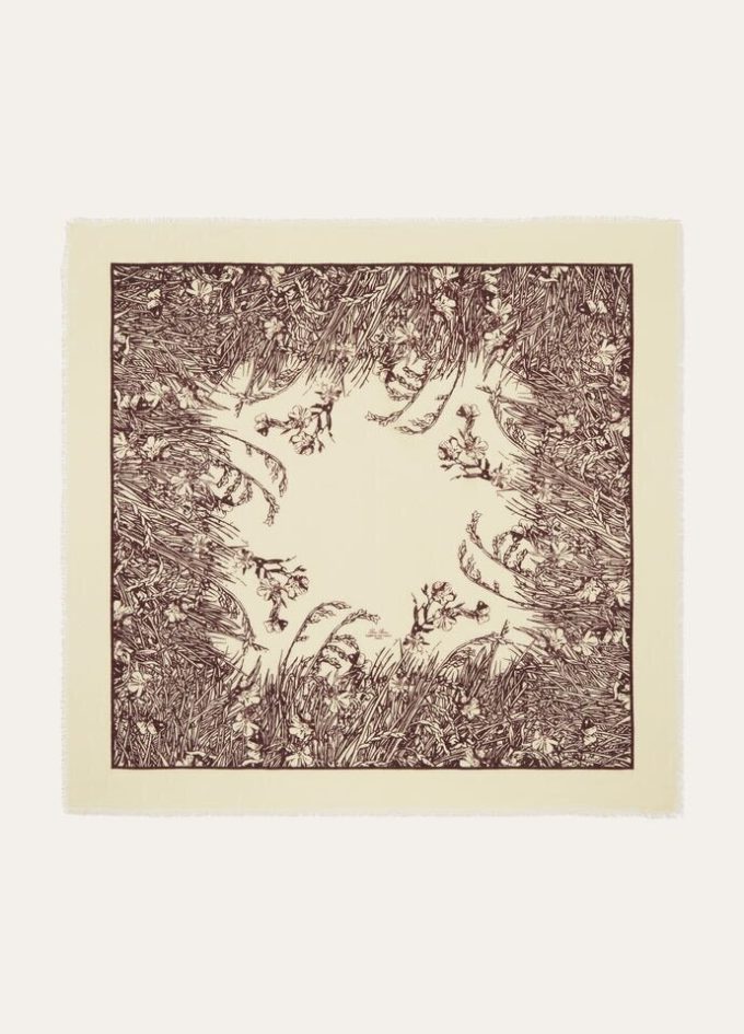 Campo di Lino Fiorito Shawl