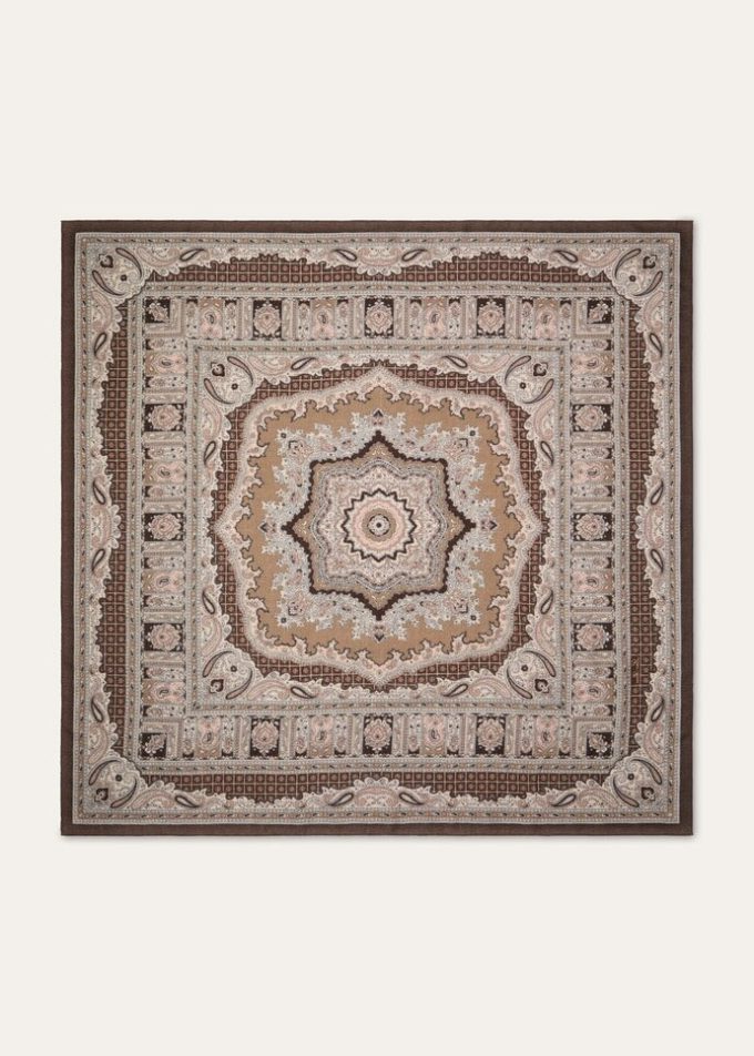 Floral Majolica Foulard 90 x 90