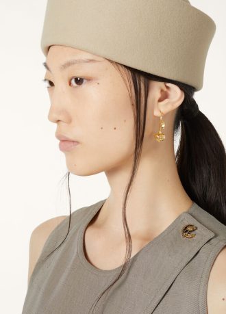 Linen Flower Bud Earrings