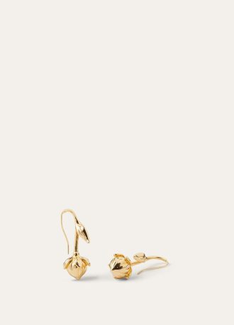 Linen Flower Bud Earrings