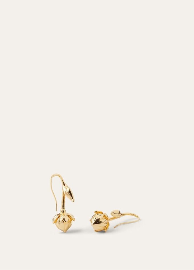 Linen Flower Bud Earrings