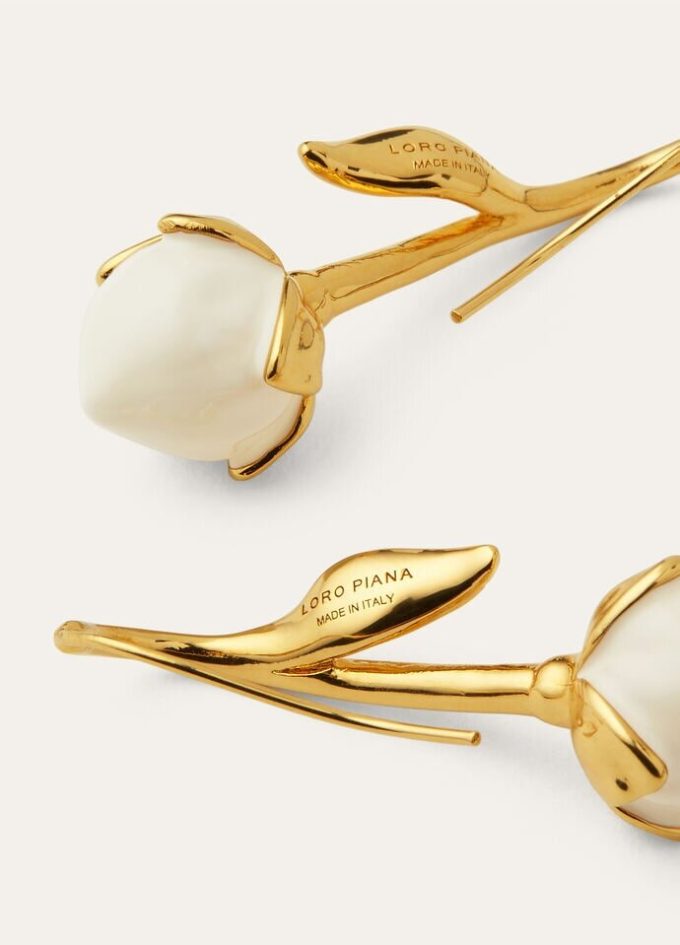 Linen Flower Bud Earrings