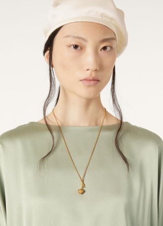 Linen Flower Bud Necklace