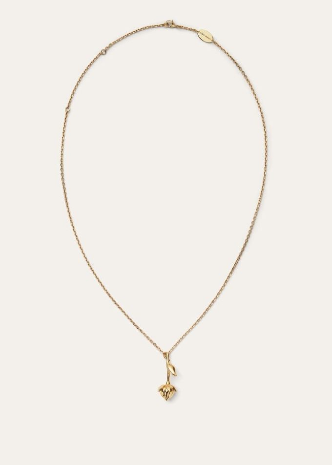 Linen Flower Bud Necklace