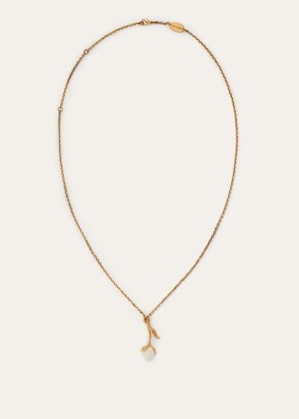 Linen Flower Bud Necklace