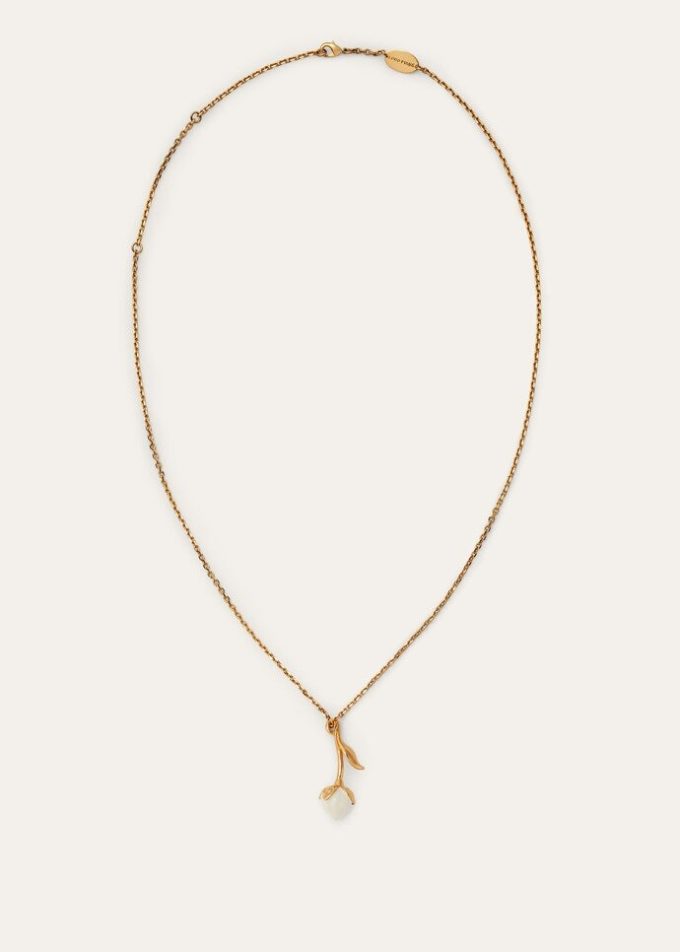 Linen Flower Bud Necklace