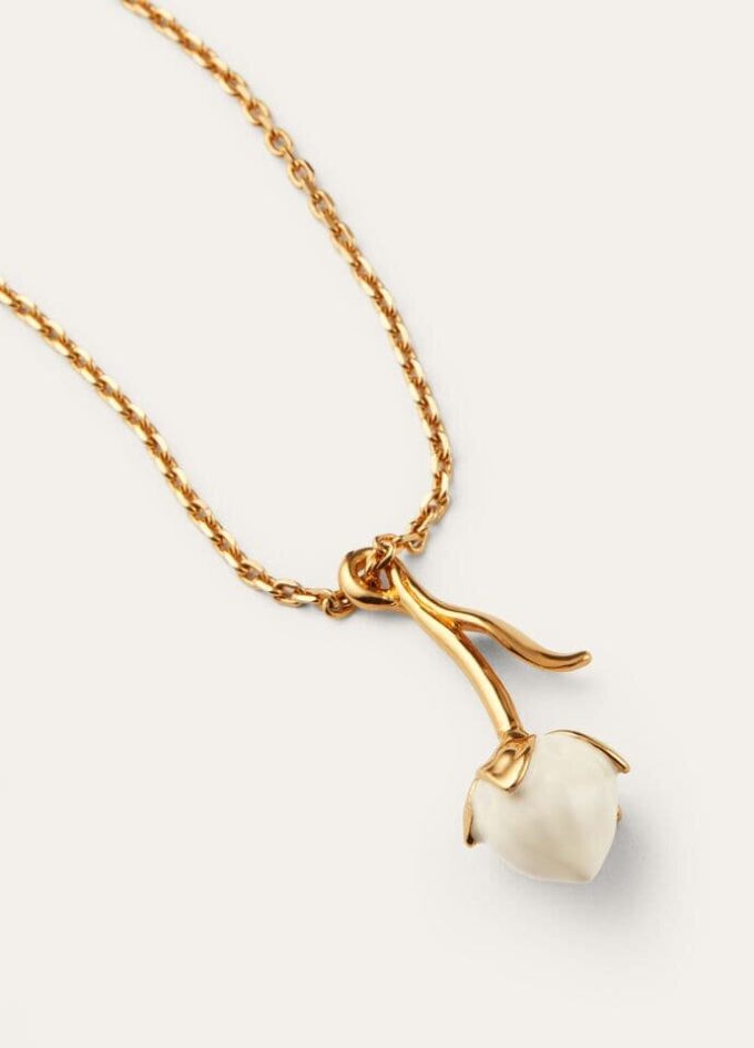 Linen Flower Bud Necklace