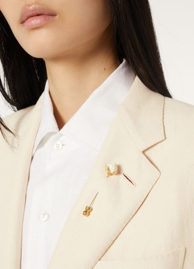 Linen Flower Bud Pin
