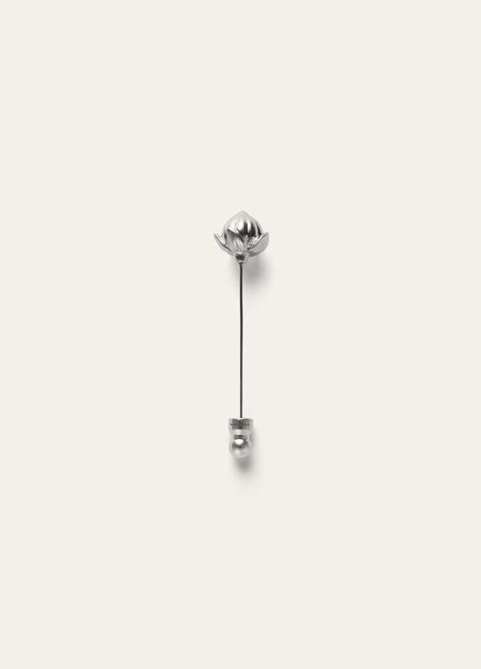 Linen Flower Bud Pin