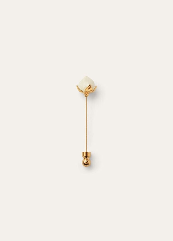Linen Flower Bud Pin