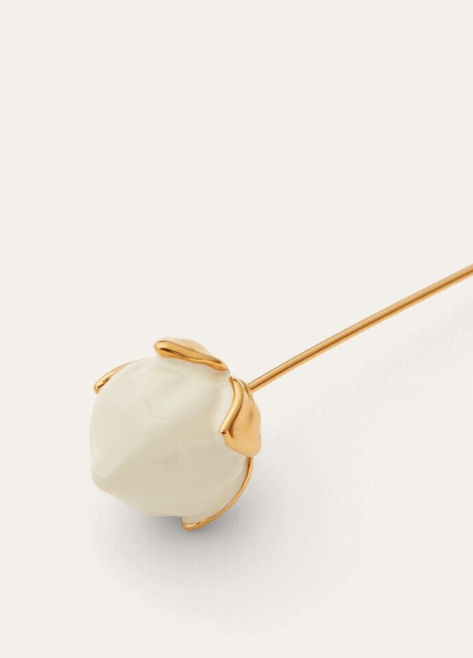 Linen Flower Bud Pin
