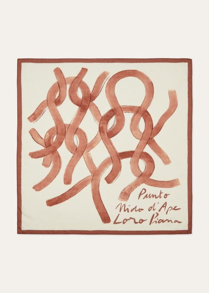 Punto Nido d’Ape Foulard 90×90